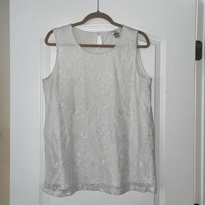 White lace tank top